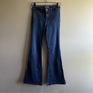 Abercrombie & Fitch Blue Flare Wide Leg Jeans 27